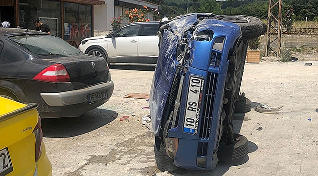 Köpeğe çarpmamak için manevra yapınca…