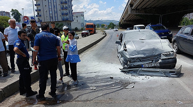 Önce çarptı sonra yandı