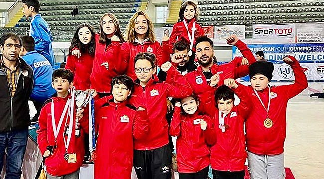 Samsun takımından 14 madalya 1 kupa