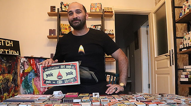  3 bin farklı çeşitten oluşan kibrit koleksiyonu