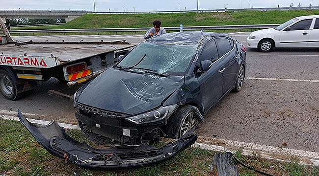 Bayram ziyaretine giderken kaza yaptılar