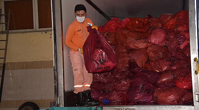 Bin 100 ton tıbbi atık imha edildi