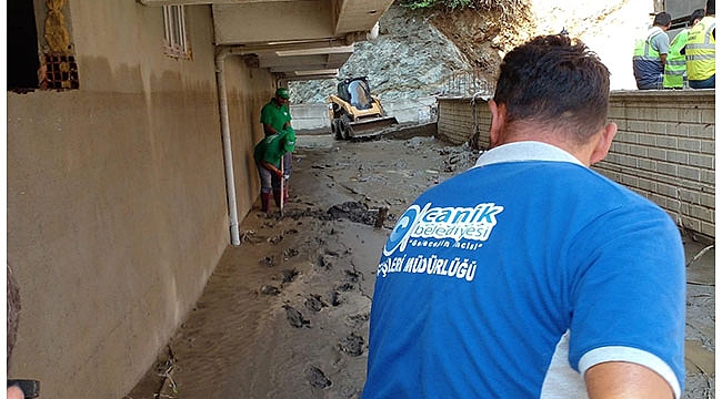 Canik Belediyesi sel bölgesinde