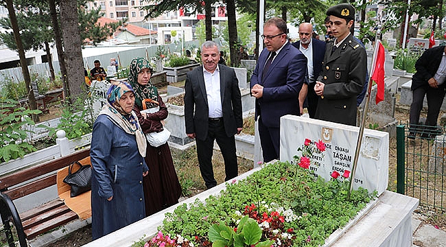 Havza'da şehitlere dua