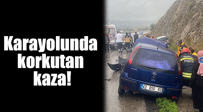 Karayolunda korkutan kaza!