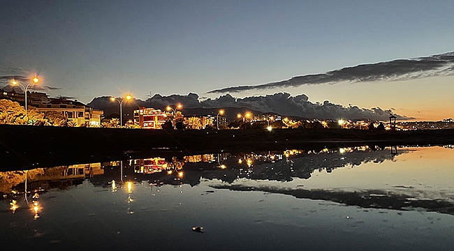 Samsun'da gün batımında görsel şölen