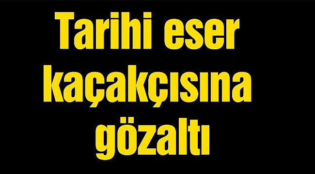 Tarihi eser kaçakçısına gözaltı