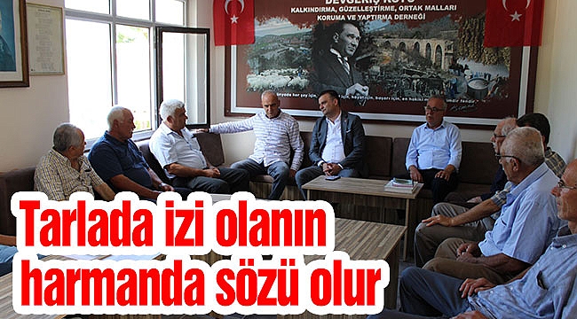 Tarlada izi olanın harmanda sözü olur