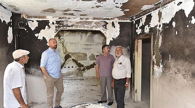 Togar’dan yangında evi hasar gören aileye destek