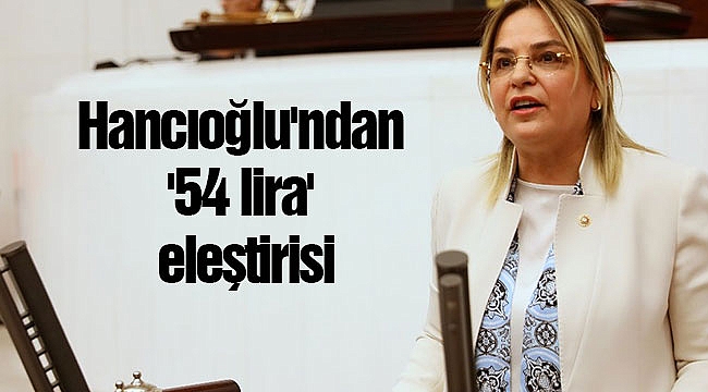 Hancıoğlu'ndan '54 lira' eleştirisi