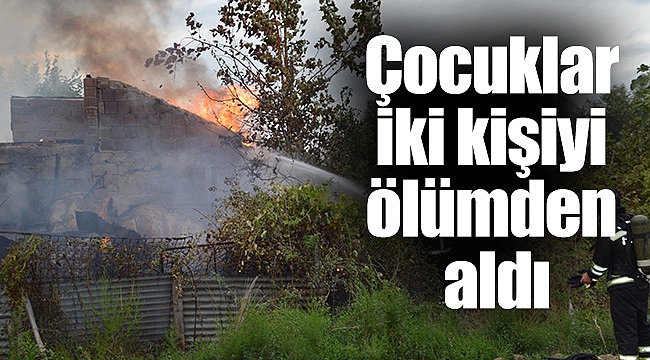 Çocuklar iki kişiyi ölümden aldı