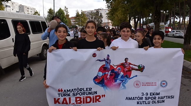 Bafra'da sporcular yürüdü