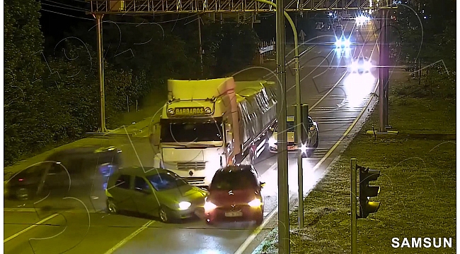 İlginç kaza anları kamerada