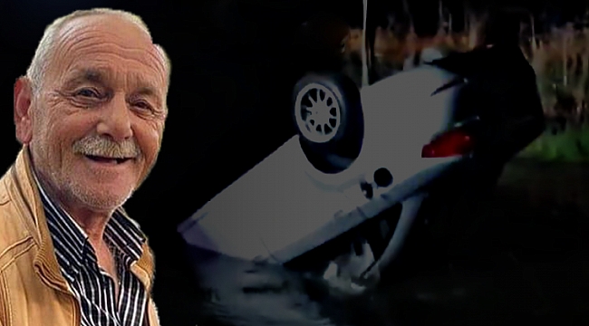 Samsun'da yoldan çıkan araç su kanalına devrildi