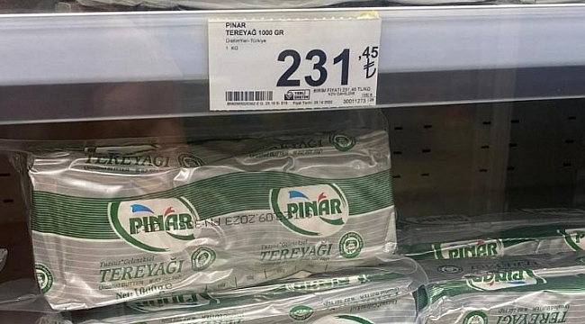 1 kilo tereyağı 231,45 TL