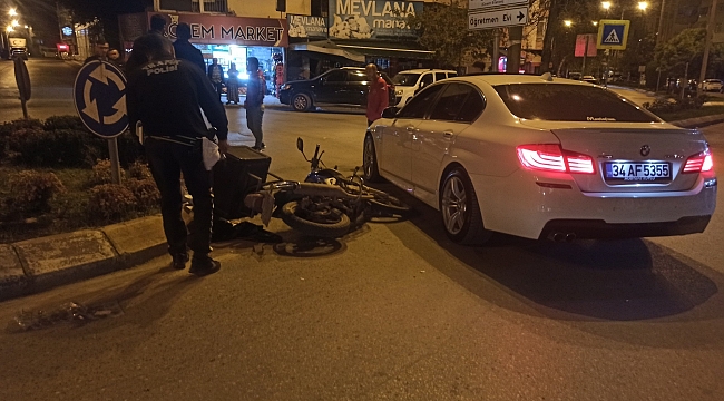 Bafra’da otomobil ile motosiklet çarpıştı