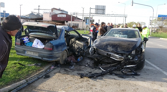Bafra’da feci kaza: 5 yaralı