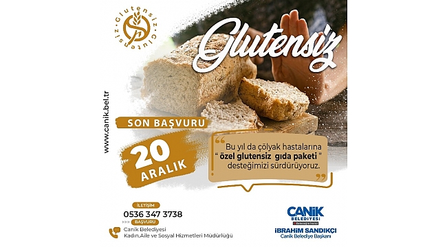Canik’te glütensiz gıda desteği