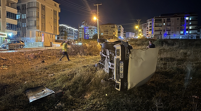 Şarampole yuvarlandı