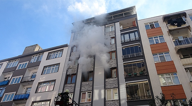 İlkadım’da ev yangını