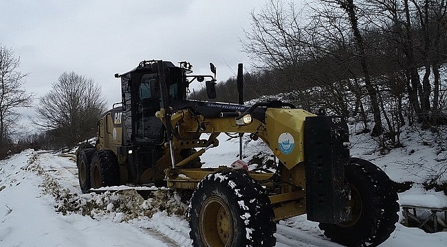 İlkadım’da kırsalda karla mücadele