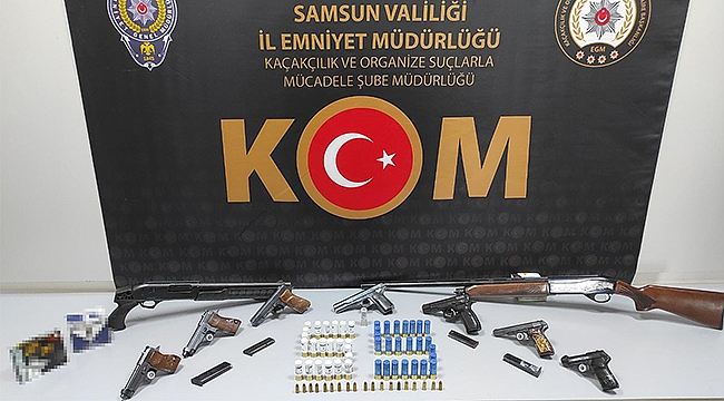 Samsun merkezli 3 ilde silah operasyonu: 7 gözaltı
