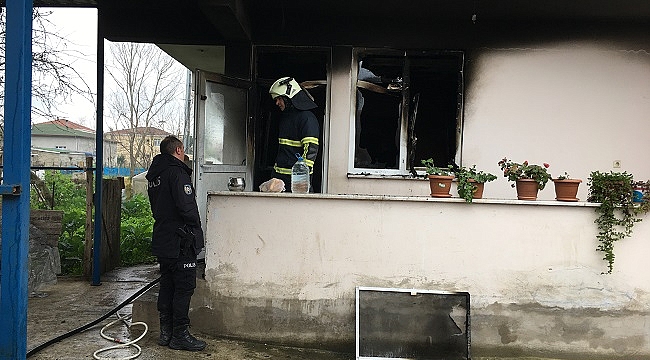 Çarşamba’da ev yangını