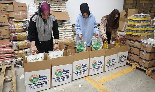 İlkadım'dan 750 aileye Ramazan kolisi