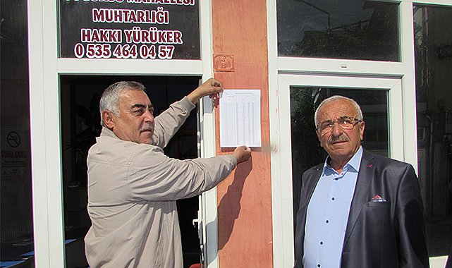 Kavak'ta seçmen listeleri askıya çıkartıldı