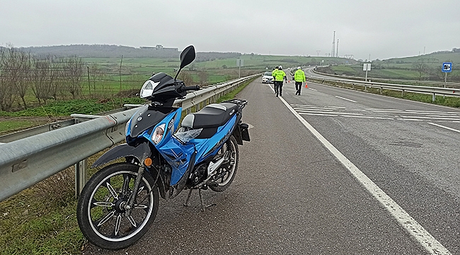 Motosiklet kazasında ağır yaralandı
