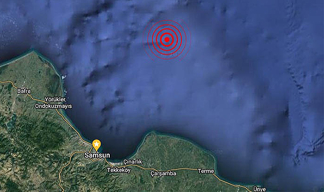 Samsun açıklarında yine deprem oldu