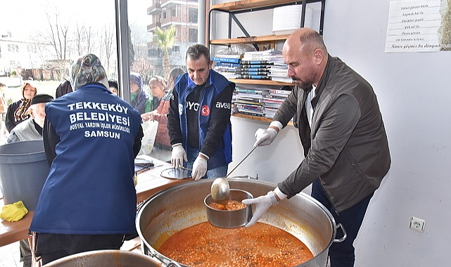 Tekkeköy’de ramazan sofralarına sıcak yemek