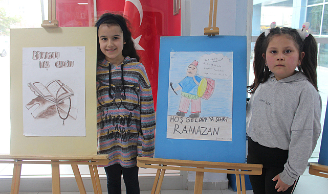 Bafra Gençlik Merkezi minik öğrencileri sergi açtı