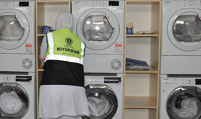 Çamaşırlarını Samsun Büyükşehir Belediyesi yıkıyor