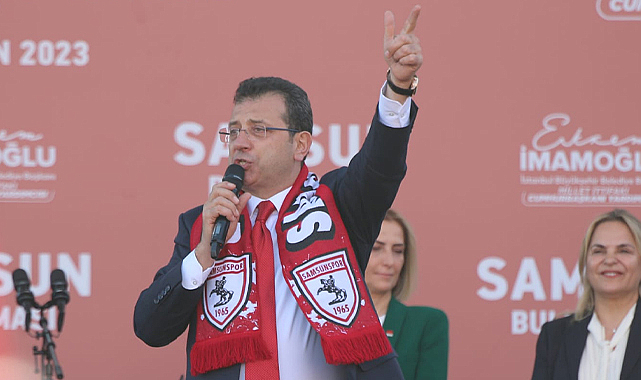 Ekrem İmamaoğlu Samsun Cumhuriyet Meydanında konuştu