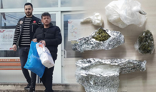 İstanbul'dan getirilen uyuşturucu Bafra'da ele geçti