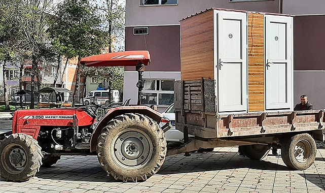 Meslek lisesinden deprem bölgesine seyyar duş