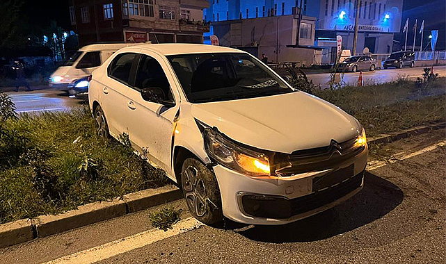 Otomobil refüje çıktı: 1 yaralı