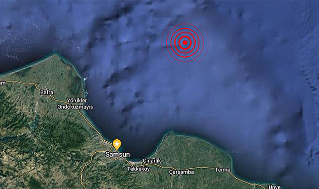 Samsun açıklarında 6 dakika arayla 2 deprem!