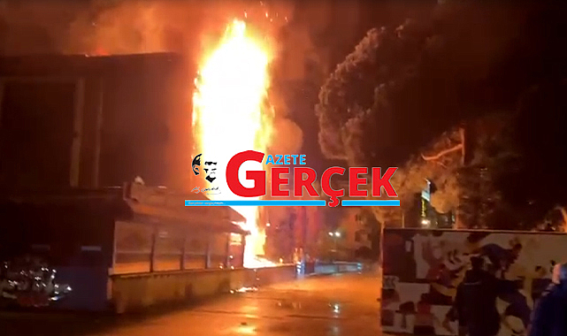 Samsun'da restorantta çıkan yangın binaya sıçradı! Alev alev yandı