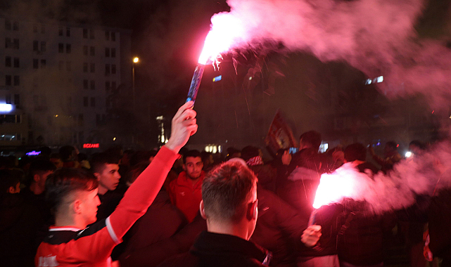 Samsunspor'dan muhteşem kutlama
