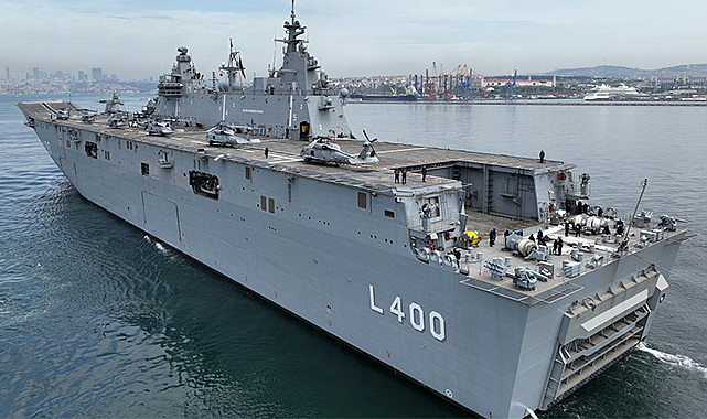 TCG Anadolu Sarayburnu Limanı'ndan ayrıldı