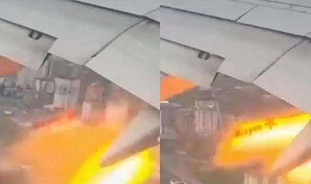 THY uçağının motoru havada yandı! Yolcular şok yaşadı