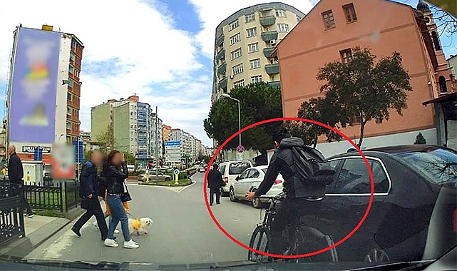 Trafikte tehlikeli hareketler kamerada