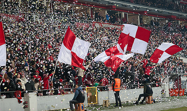 Yılport Samsunspor tribünde de şampiyon