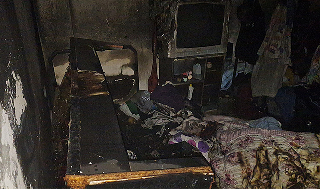 Bafra’da bir ev yangında küle döndü!