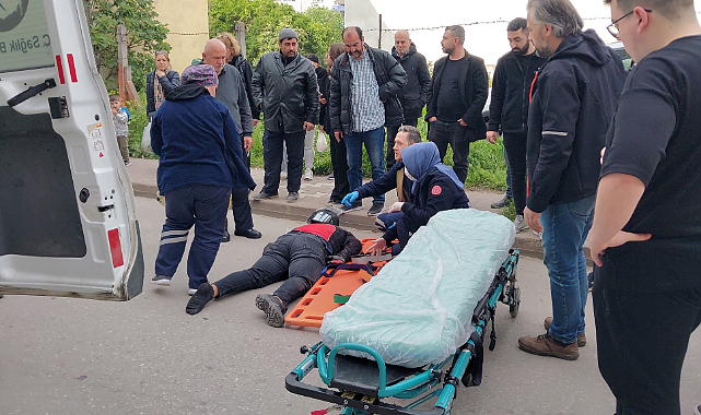 Bafra'da otomobille çarpışan motosiklet sürücüsü yaralandı