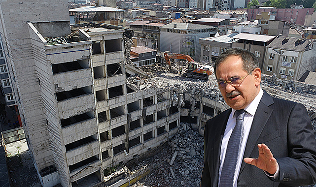 Büyükşehir hizmet binası yıkım çalışmalarında sona gelindi