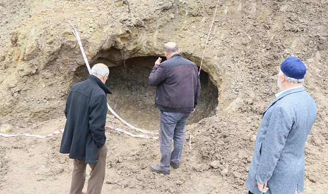 İnşaat kazısından tarihi mezar çıktı