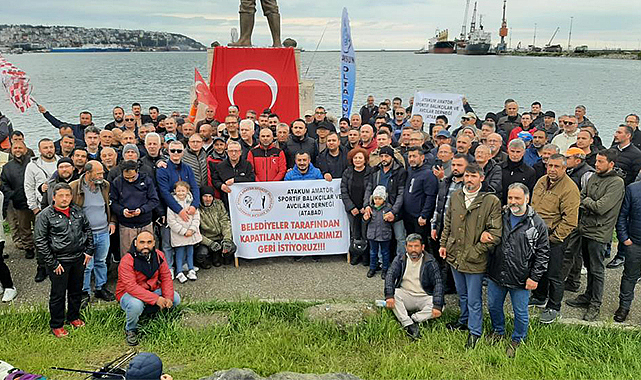 Samsun'da olta balıkçılarından "kıyılarda hukuksuzluk" tepkisi